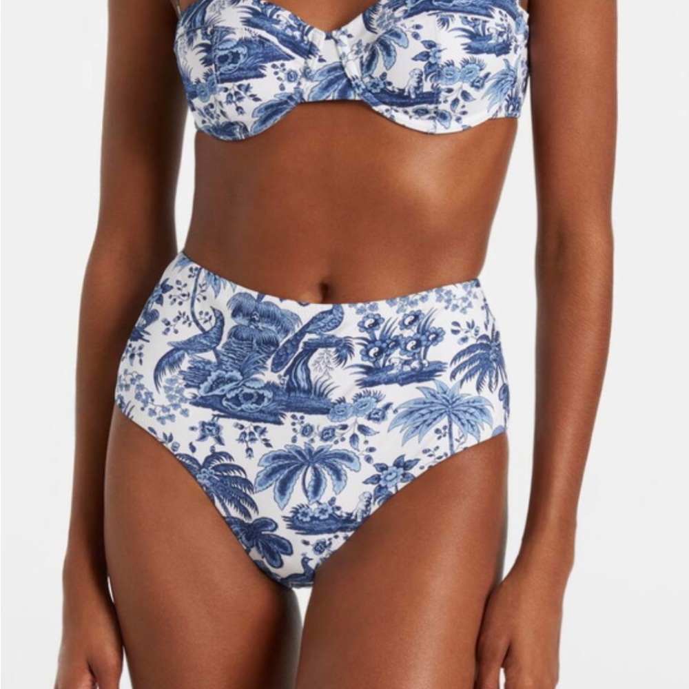 STAUD Jo Bikini top and Devon high waisted bottom set